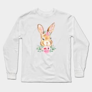 Floral bunny Long Sleeve T-Shirt